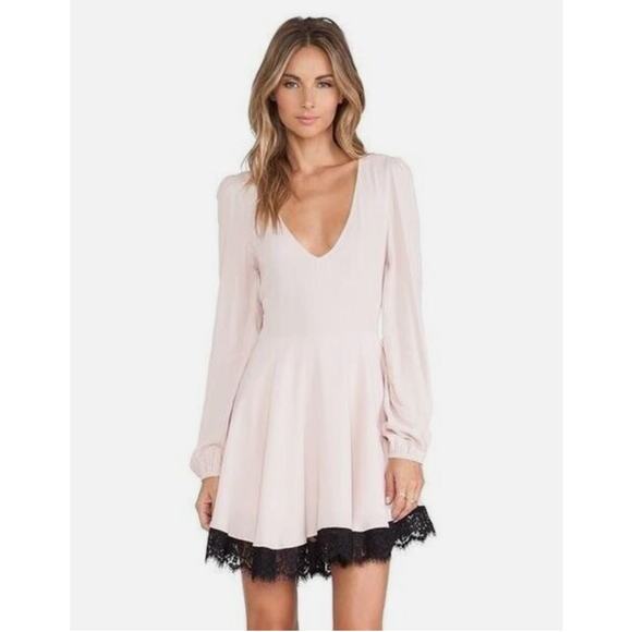 Lovers + Friends Dress Womens Size L Shimmy Pink Fit & Flare Mini Long Sleeve - Picture 16 of 16